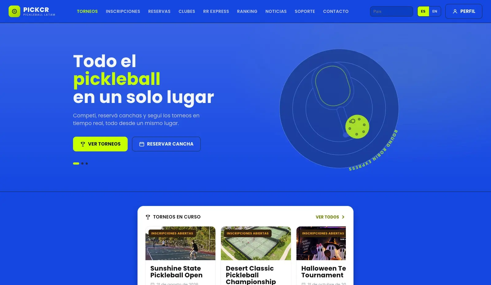 pickcr.com home page: All of pickleball in one place